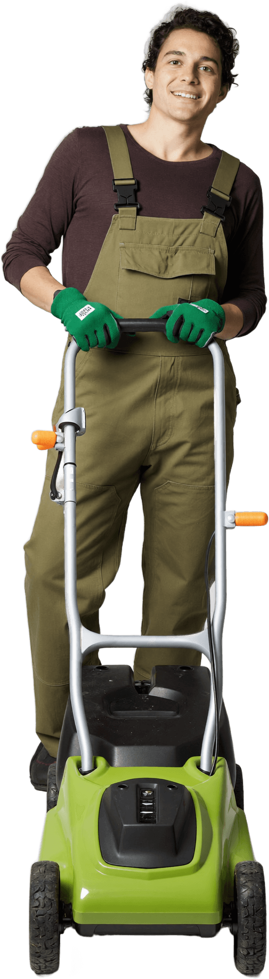 A TMP Landscaping crew member carrying out Lawn Mowing